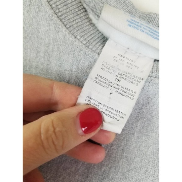 Vintage‎ Champion Reverse Weave Sweatshirt Women Small Gray Pullover Logo Crew - Picture 5 of 8